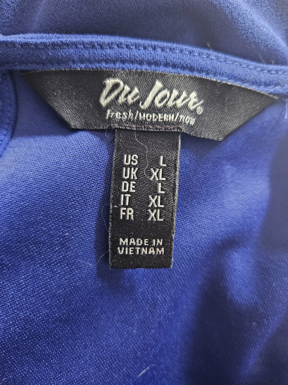 Du Jour Sleeveless Royal Blue Tie-Waist Jumpsuit size Large - Picture 6 of 8